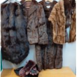 A vintage brown Ermine three quarter length coat, a vintage chestnut brown ermine jacket, a large