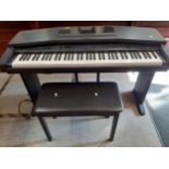 A late 20th Century Yamaha Clarinova electric CVP-20 piano with advanced wave memory together with a