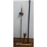 A mixed lot to include African blow-darts in a quiver, spear and bow and arrow Location:A2M