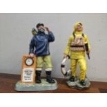 Two Royal Doulton figures 'All Aboard' HN2940 and 'The Lifeboat Man' HN2764 Location: