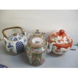 Chinese and Japanese ceramics to include a late 19th century Chinese canton teapot Location: RAF