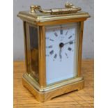 A modern brass cased carriage clock the dial inscribed L Epie, 11cm high Location:R2;2