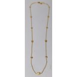 A 14ct gold necklace, stamped 585 to the clasp, 3.7g Location: