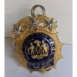 City of New York Police - A Chief of Organized Crime Control badge Location: