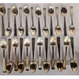 A set of twelve Swedish silver tea spoons together with twelve matching coffee spoons, total