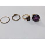 Gold coloured metal rings, and one ring testing as gold 15.75g total Location: