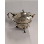 An early 20th century silver mustard pot, 76.6g Location: