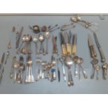 A quantity of flatware and cutlery, mainly silver plated and other items Location: 1:3