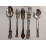 A selection of Victorian and later forks and spoons to include an early 20th century fork
