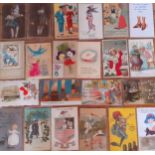 A quantity of early to mid 20th Century postcards to include sweetheart cards and comical and