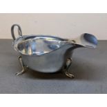 A mid/late 20th century silver sauce boat, hallmarked Sheffield 1960, 105.2g Location:
