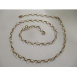 A 9ct gold hoop link necklace, 3g A/F Location: