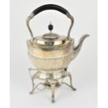 A Victorian silver spirit kettle on stand by William Hutton & Sons Ltd, London 1897, with part