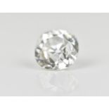 A loose cushion cut diamond, approximately 1.49 carat, colour between J and G, clarity VS2 with
