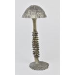 An Elizabeth II silver model of a mushroom by Christopher Nigel Lawrence, naturalistically