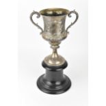 A British Army Regimental Challenge Cup, Twin handled Silver trophy, hallmarks London 1860. The