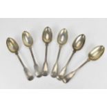 A set of six Victorian silver tablespoons by Chawner & Co, London 1874, in the fiddle and thread