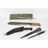 A group of three edged weapons, once belonging to Lieutenant Colonel William Lawrie Mundell who