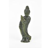 A Chinese Qing dynasty spinach Jade figure