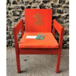 A 1969 Investiture chair for HRH The Prince of Wales, souvenir chair designed by Lord Snowdon and