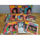 A quantity of 1970s Goal magazines, Soccer Stars in Action 1969/1970 First Division and others,