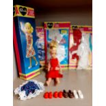 A 1980's Sindy doll in original box with clothing accessories Location:BWR