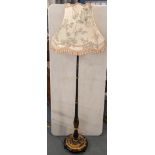 A chinoiserie black lacquered and gilt highlighted standard lamp Location: