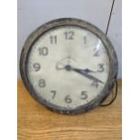 An early 20th century Electro Continava wall hanging, 12" dial clock