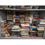 A large selection of books to include Harry Potter, cook books, Tom Clancys, Astronomy books and