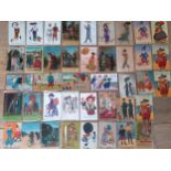 A quantity of early to mid 20th Century postcards to include fashion and humorous related