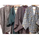 Four 1970's Japanese kimonos in various colours and lengths. Location:Rail