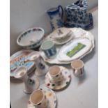 Mixed late 20th century ceramic to include an Edelstein 3 piece nursery set, 4 Villeroy and Boch '