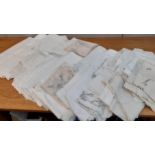 A quantity of vintage linen to include Horrockses white cotton sheets, napkins and table mats all