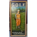 A Donald Dew Old Irish Whiskey golf advertising board. Location:RWB