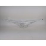 A 1960's Art Van Ness France glass centre piece dish with elongated ends and etched factory marks,