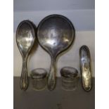 An early 20th century Adams style silver dressing table set Location:
