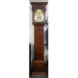 A George III oak cased 8 day longcase clock, the dial inscribed 'Andrew St Austle' and striking on a