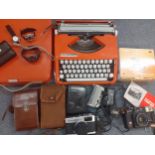 Mixed cameras and typewriter, G Shrek and other watches Location: