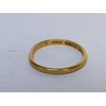 A 22ct gold wedding band, 2.1g Location: