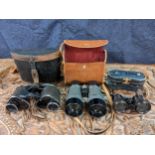 Carl Zeus binoculars, Victorian operatic binoculars and a pair of Derby binoculars Location: