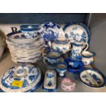 Blue and white ceramics to include Royal Worcester, Location 5:3