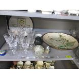 A mixed lot of glass and ceramics to include a set of ten Edinburgh Crystal drinking glasses, two