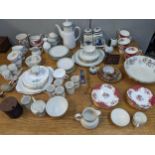 Tableware to include a Royal Doulton Berkshire coffee ware, Royal Albert Sweet Pea, Coalport Camelot