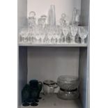 A mixed lot of glassware to include Waterford decanter and various Waterford glass together with