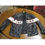 A Jaguar TMG F1 leather drivers jacket, large size, with official merchandising label Location: