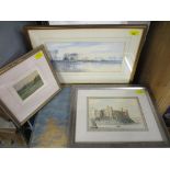 A group of three 9th century/early 20th century watercolours to include Alfred Young Nutt 1847-