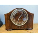 An Art Deco walnut cased fully chiming electric Smiths clock Location: