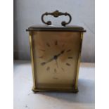 A vintage Swiza brass cased carriage clock Location: