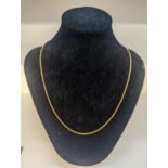 A 9ct gold rounded box link necklace, approx 50cm, 4.2g Location: