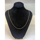 A stamped 9ct gold chain link necklace, approx 56cm long, 10g Location: